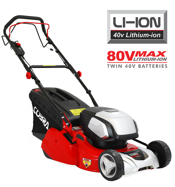 COBRA RM43SP80V 17” Twin 40v Li-ion Lawnmower with Roller